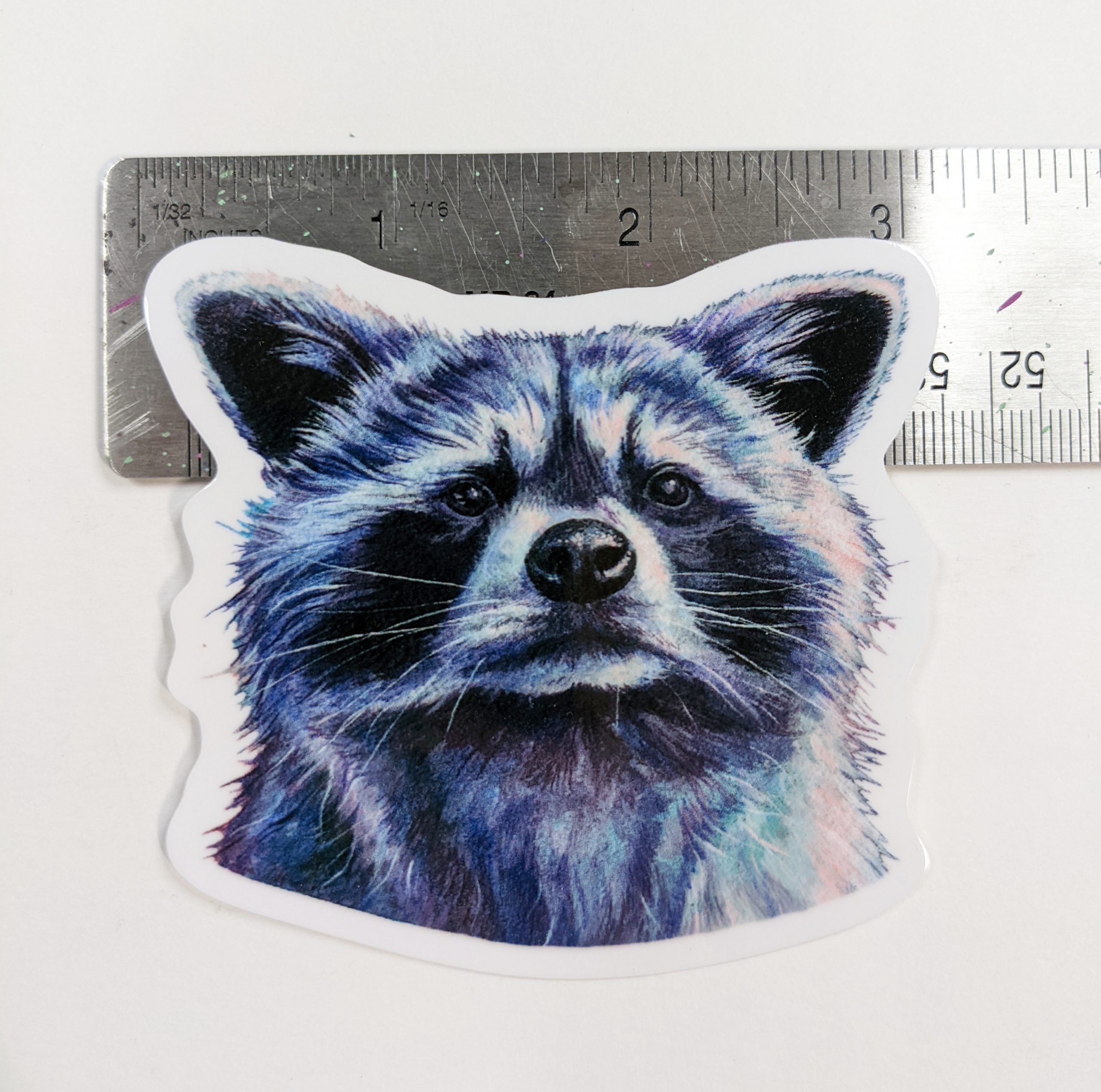 Raccoon Vinyl Waterproof Die Cut Sticker- 2.75 x 3.125 inch – Kristy  Guenther Art