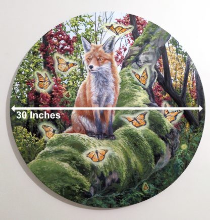 Renewal: 30 Inch Circle Painting on Canvas - Image 2