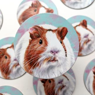Guinea Pig Magnet- 3 inch Circle